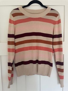 Pact Organic Cotton Colourful Stripe Fine Knit Sweater